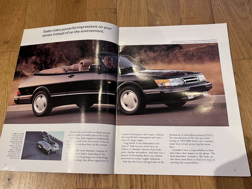 Katalog reklamowy Saab 1993 USA