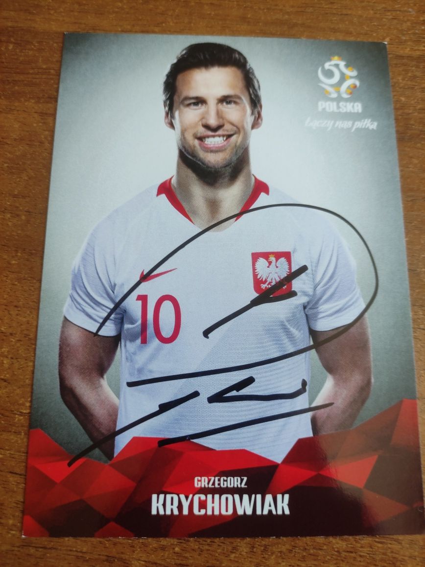 Autograf, podpis - Grzegorz Krychowiak PZPN Piłka Nożna Sport Kolekcja