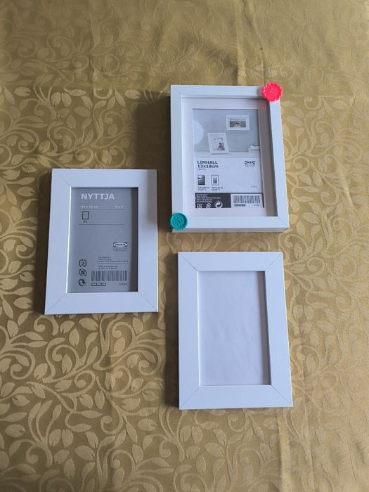 3 molduras brancas madeira