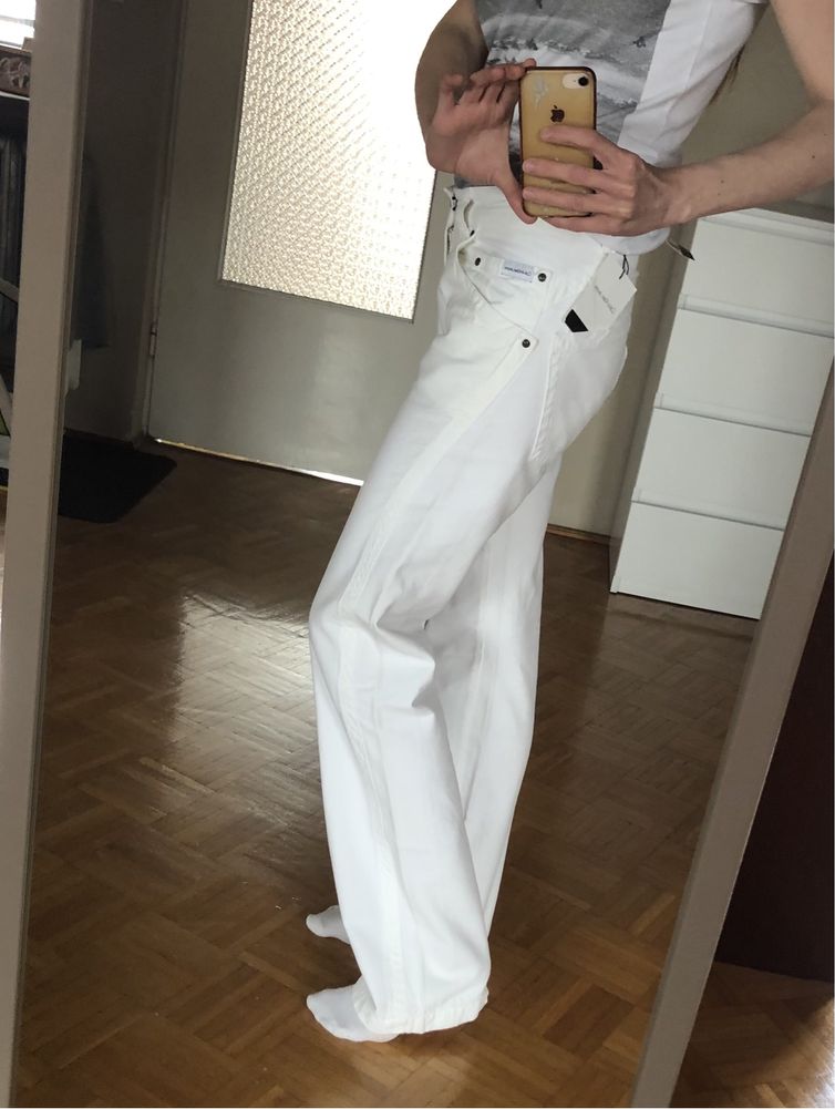 Spodnie z szerokimi nogawkami Calvin Klein