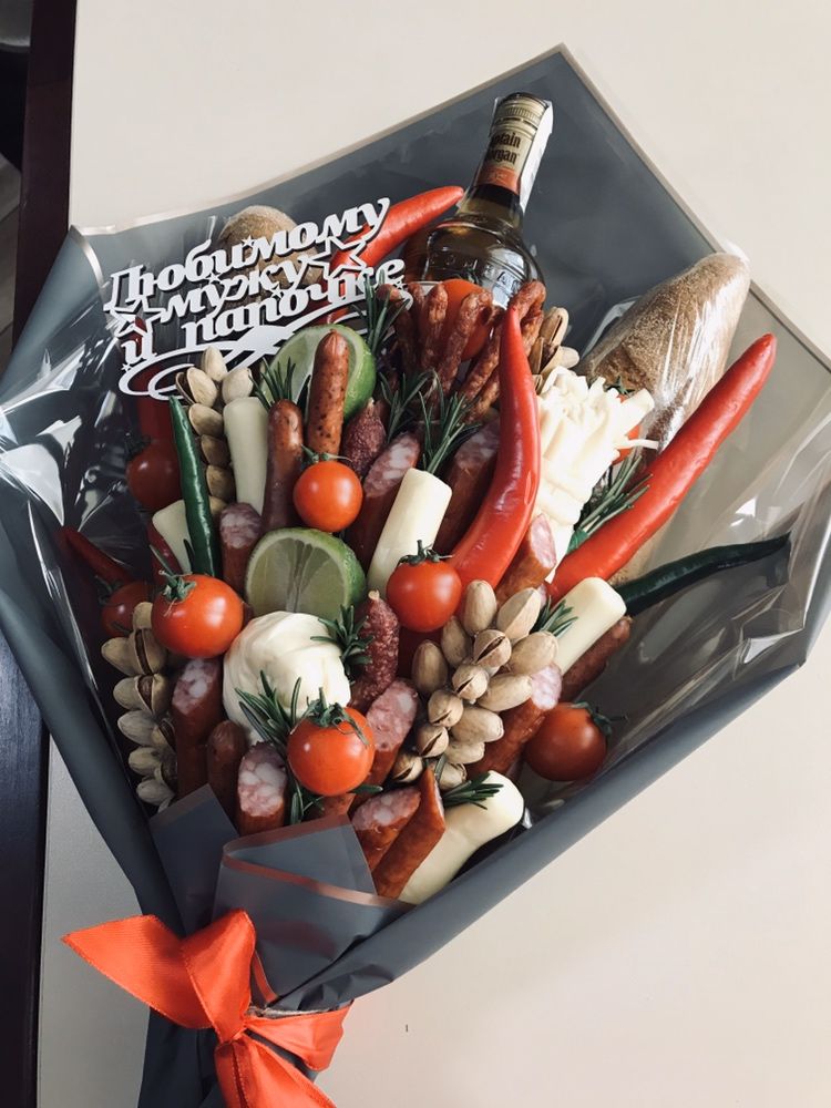 Харчові букети, чоловічий букет, съедобный букет, фудбукет