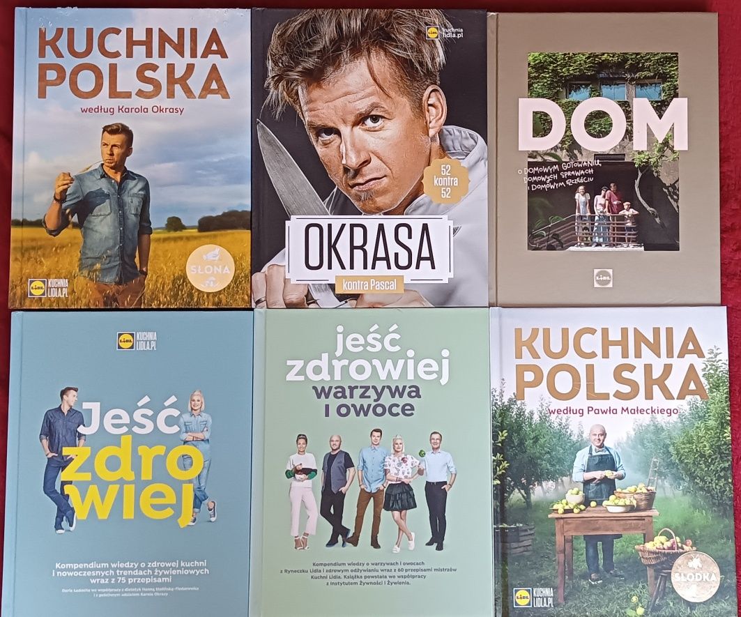 Książki kucharskie Lidla 6 szt.