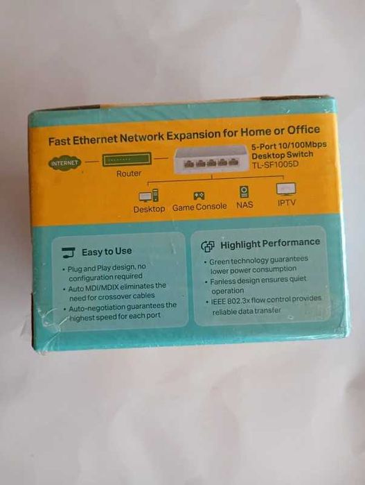 TP-Link 5-Port 10/100Mbps Desktop Switch (Novo e Selado)
