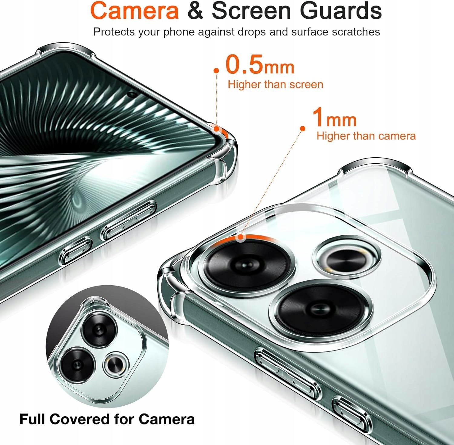 ivoler etui do xiaomi poco f6 5g, przeźroczyste plecki