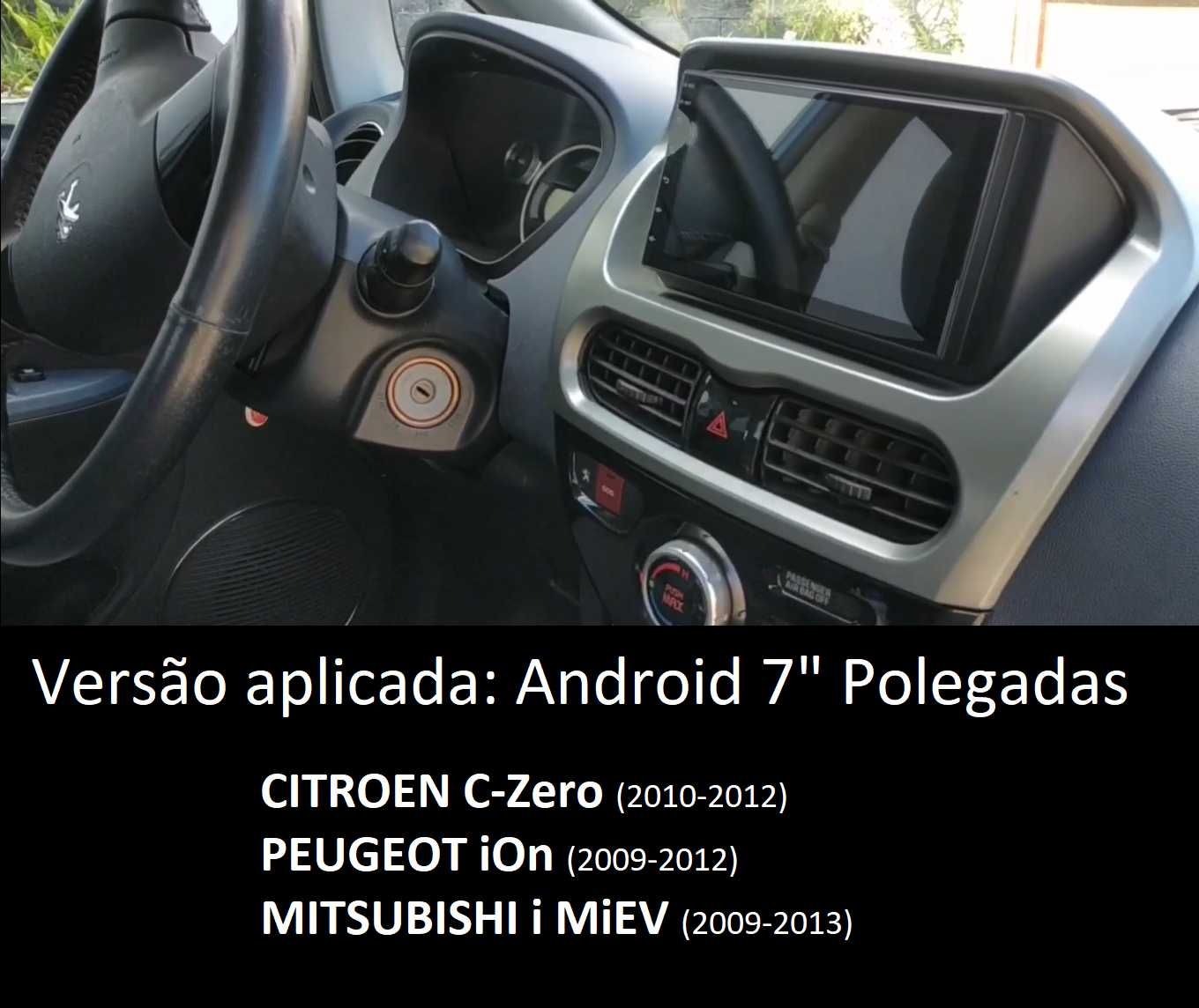 Rádio 2DIN Citroen C-Zero • Peugeot iOn • Mitsubishi MiEV • Android
