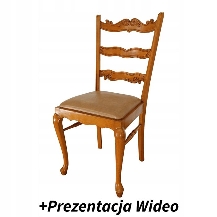 Eleganckie krzesło Ludwik vintage do biurka
