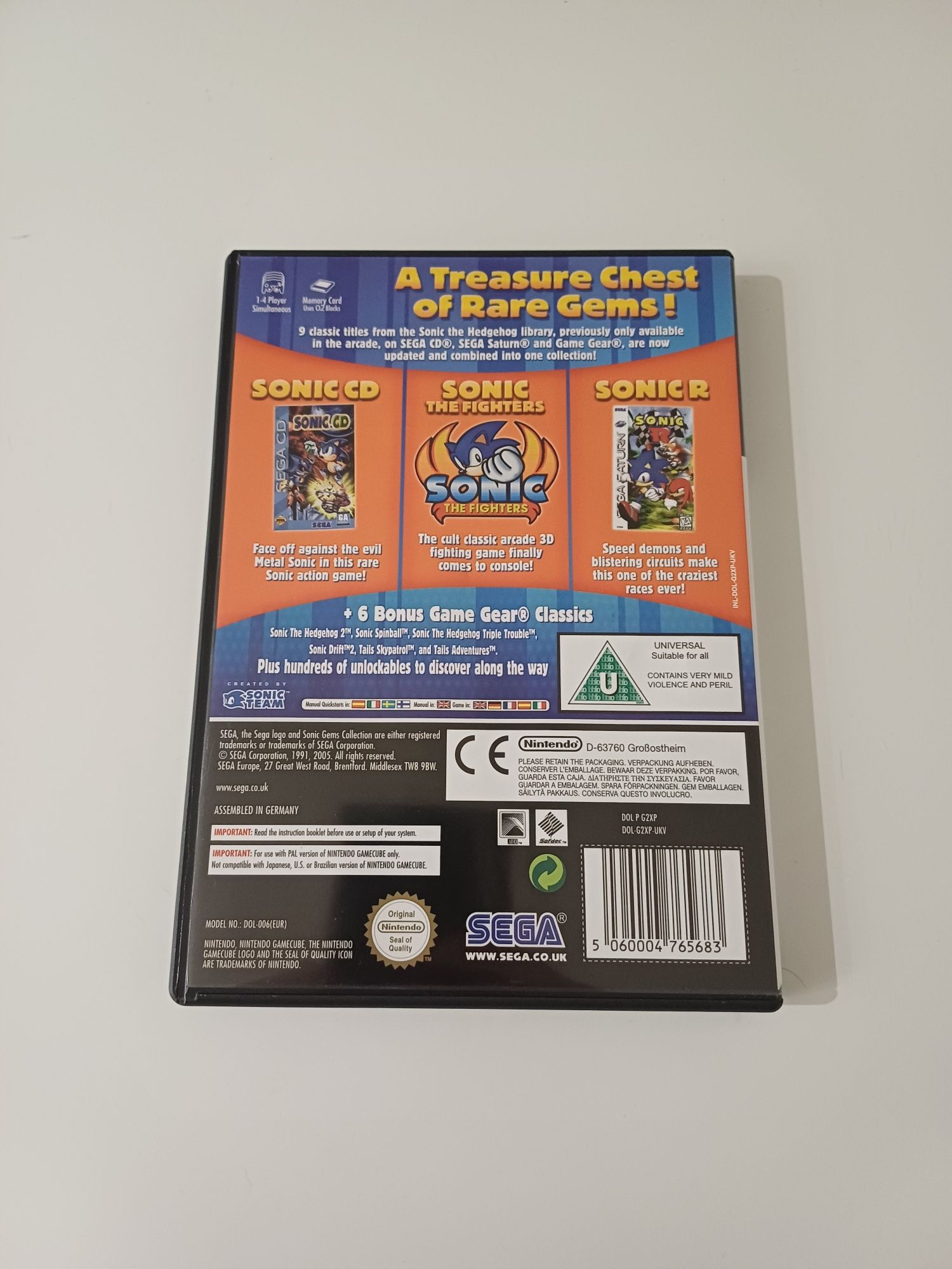 Sonic Gems Collection Nintendo Gamecube oryginalna