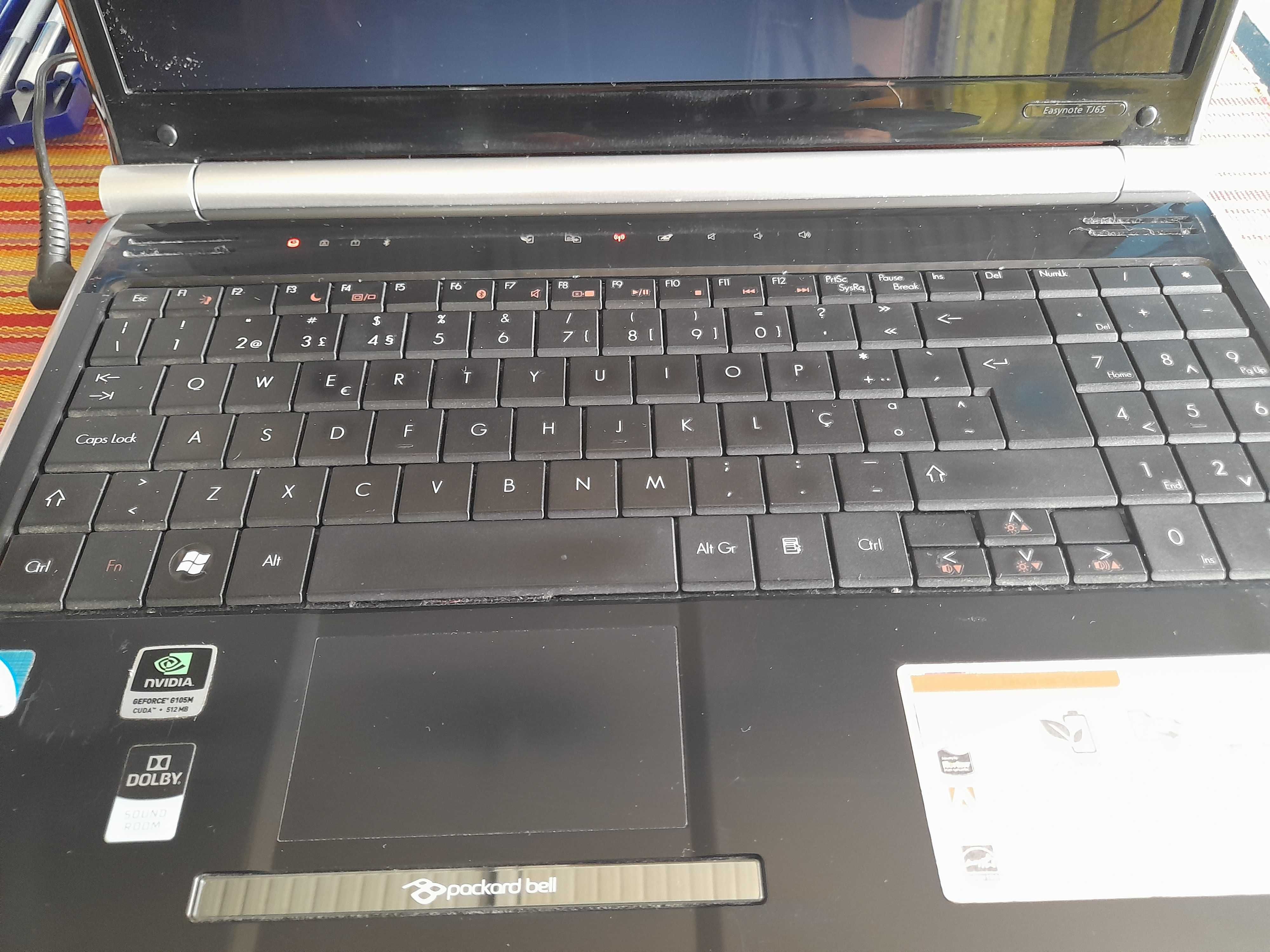 portátil packard bell easynote tj 65