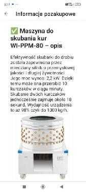 Skubarka do drobiu marki Wiesenfield