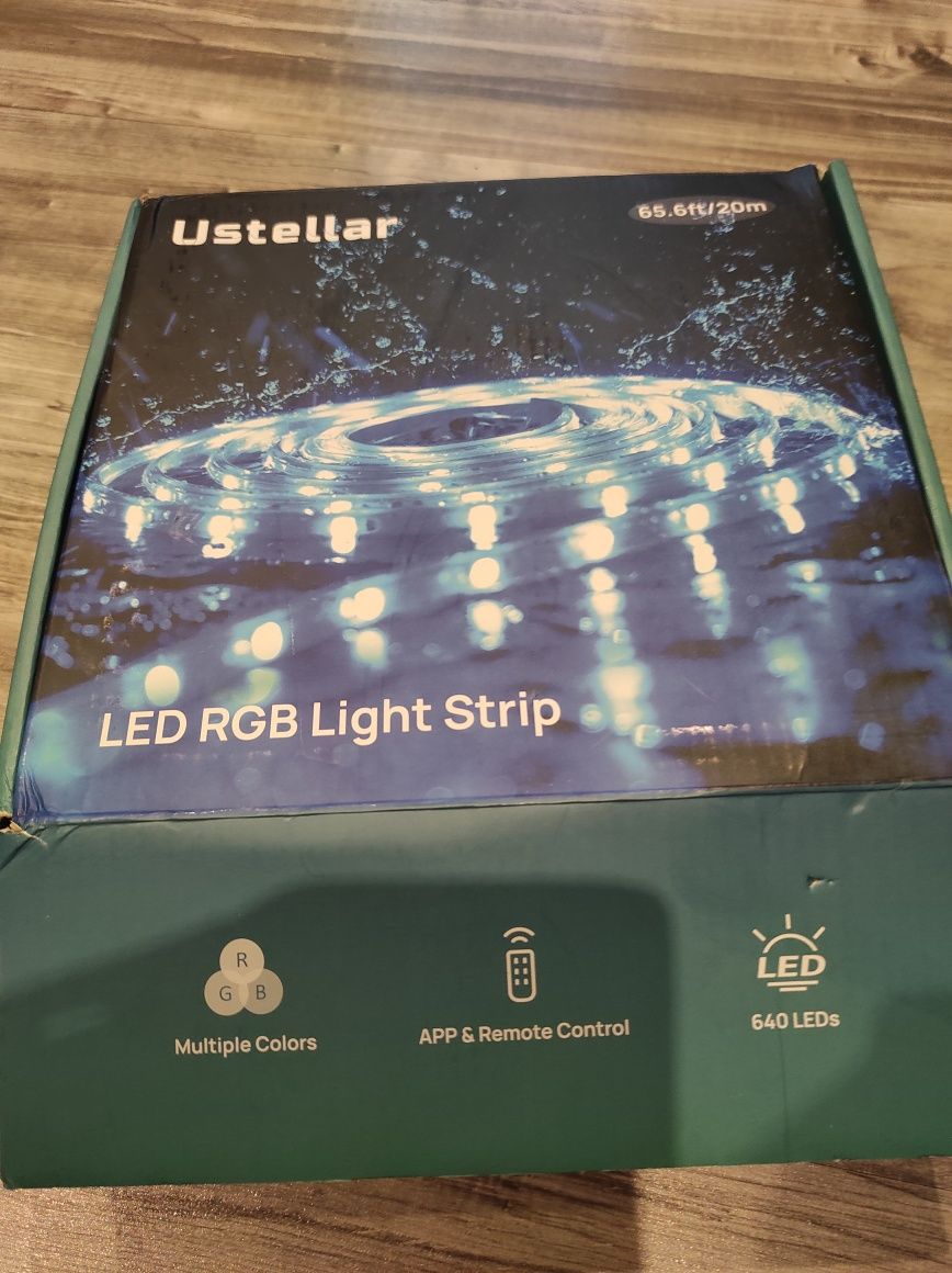 Łańcuch, taśma świetlna LED RGB, Ustellar, 20 m