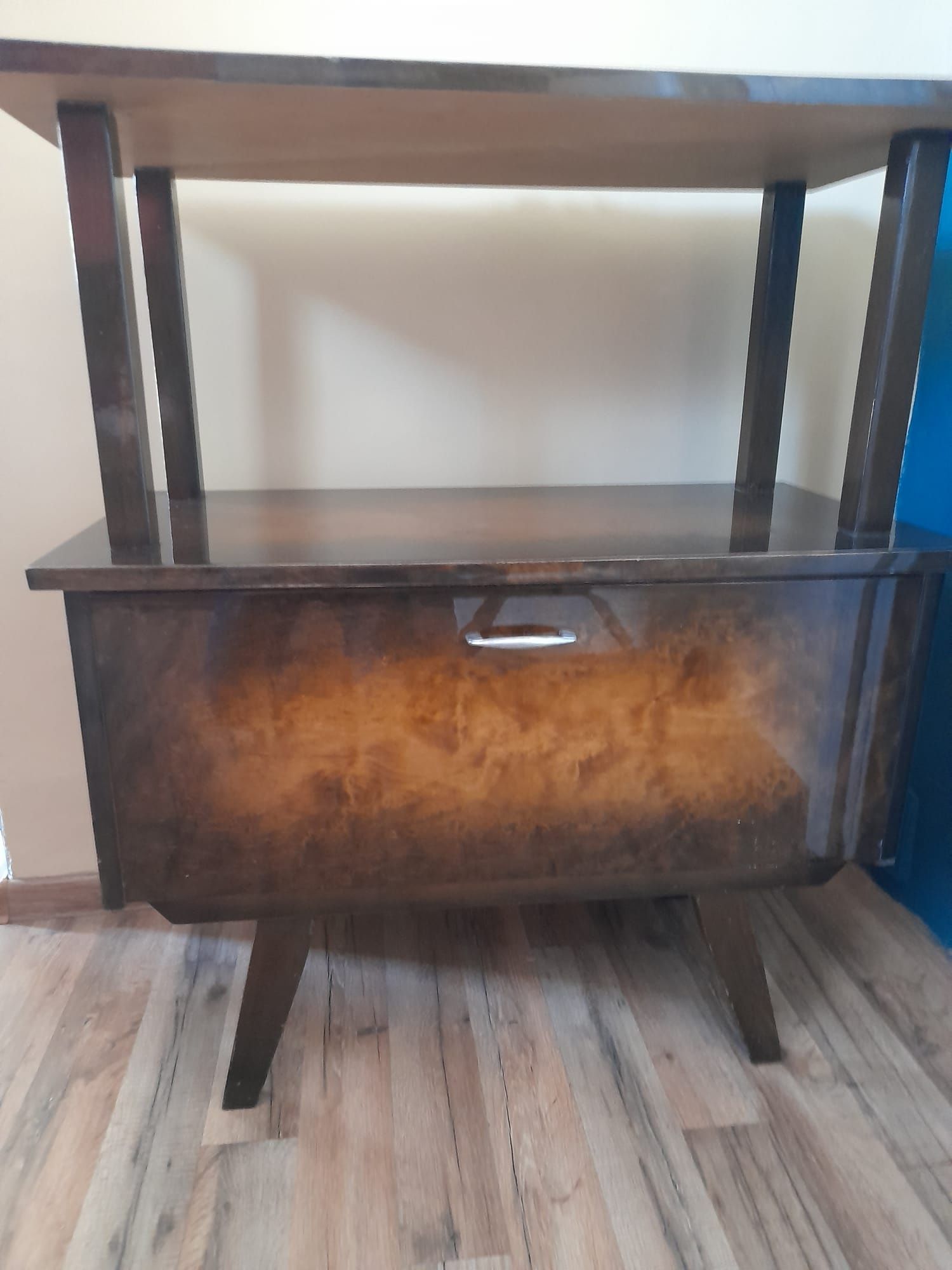 Szafka lite drewno PRL lakierowane
