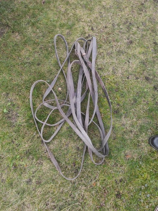 Wojskowe lejce skórzane