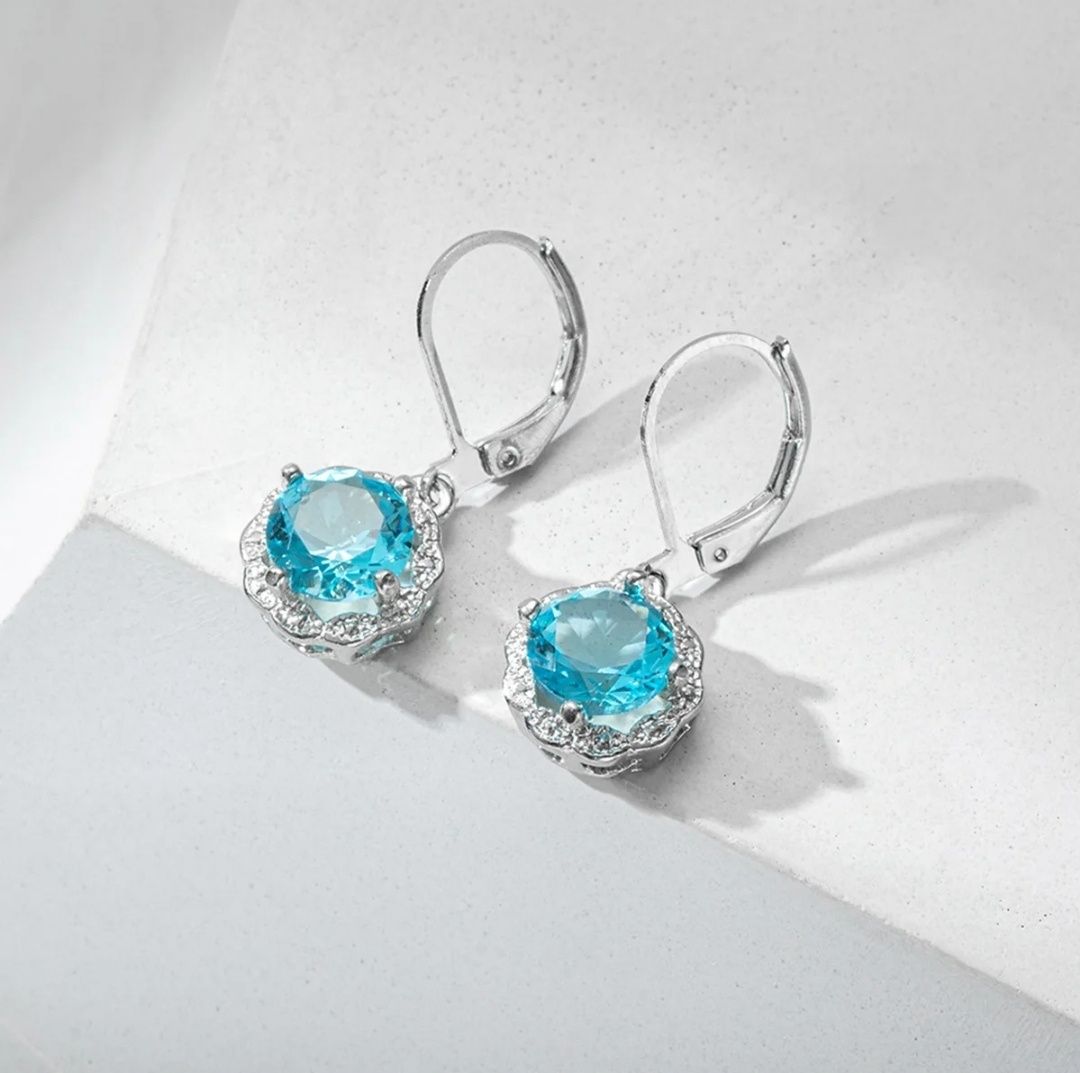 Серьги Aqua Zirconia