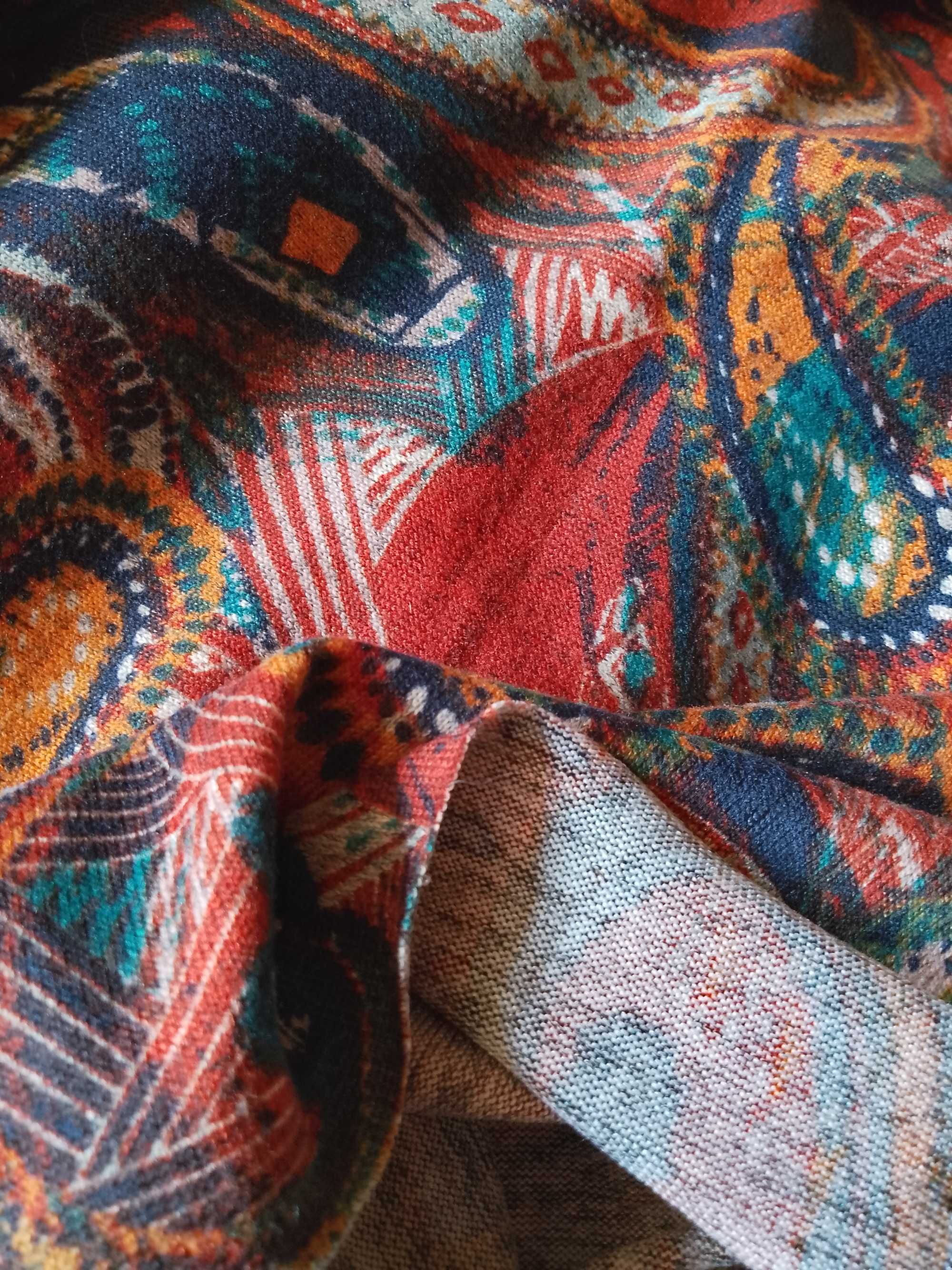 Dzianiny swetrowe, zestaw 7,5 m, do szycia, paisley, paski, kwiaty