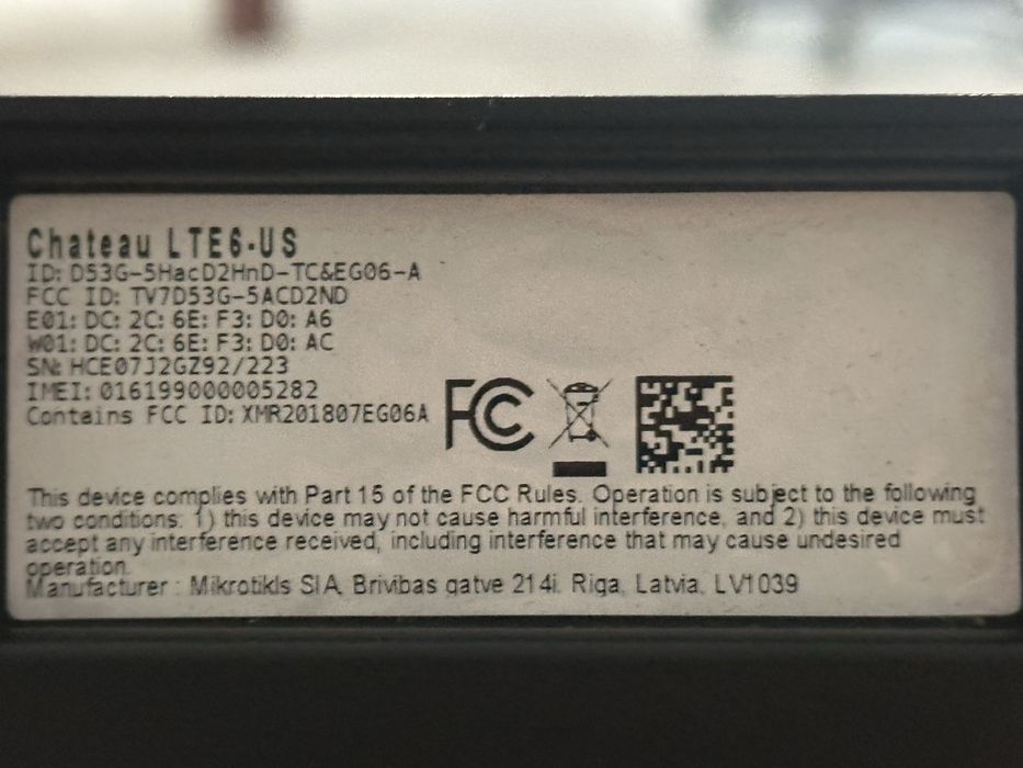 Роутер MikroTik Chateau LTE6 D53G-5HacD2HnD