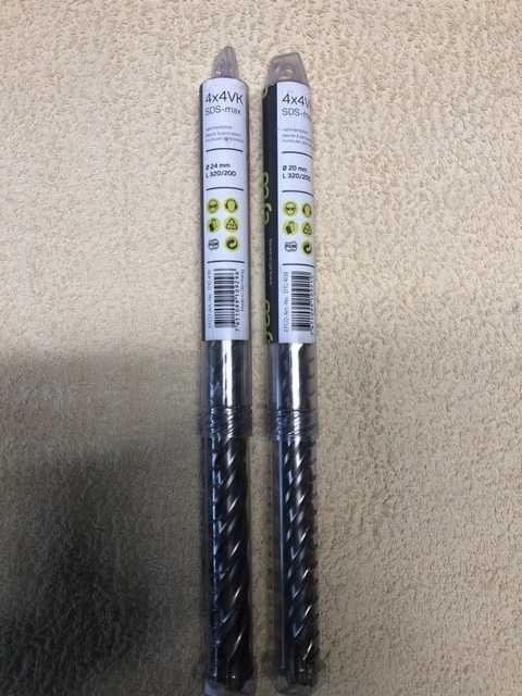 Broca EFCO SDS-max 4x4VK - Ø20mm e Ø24mm - L320/200