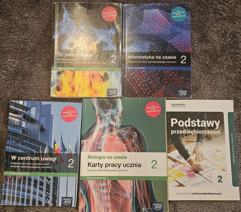 Zestaw książek do liceum/technikum klasa 1-3