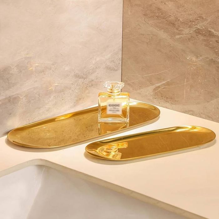 Dekoracyjna podstawka Gold 30cm kolor złoty