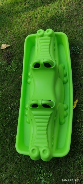 Huśtawka krokodyl, dwuosobowa, zielona