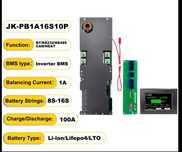 Балансир LiFePo4 BMS JK-PB1A16S10P + Дисплей LCD для JK BMS 4.3"