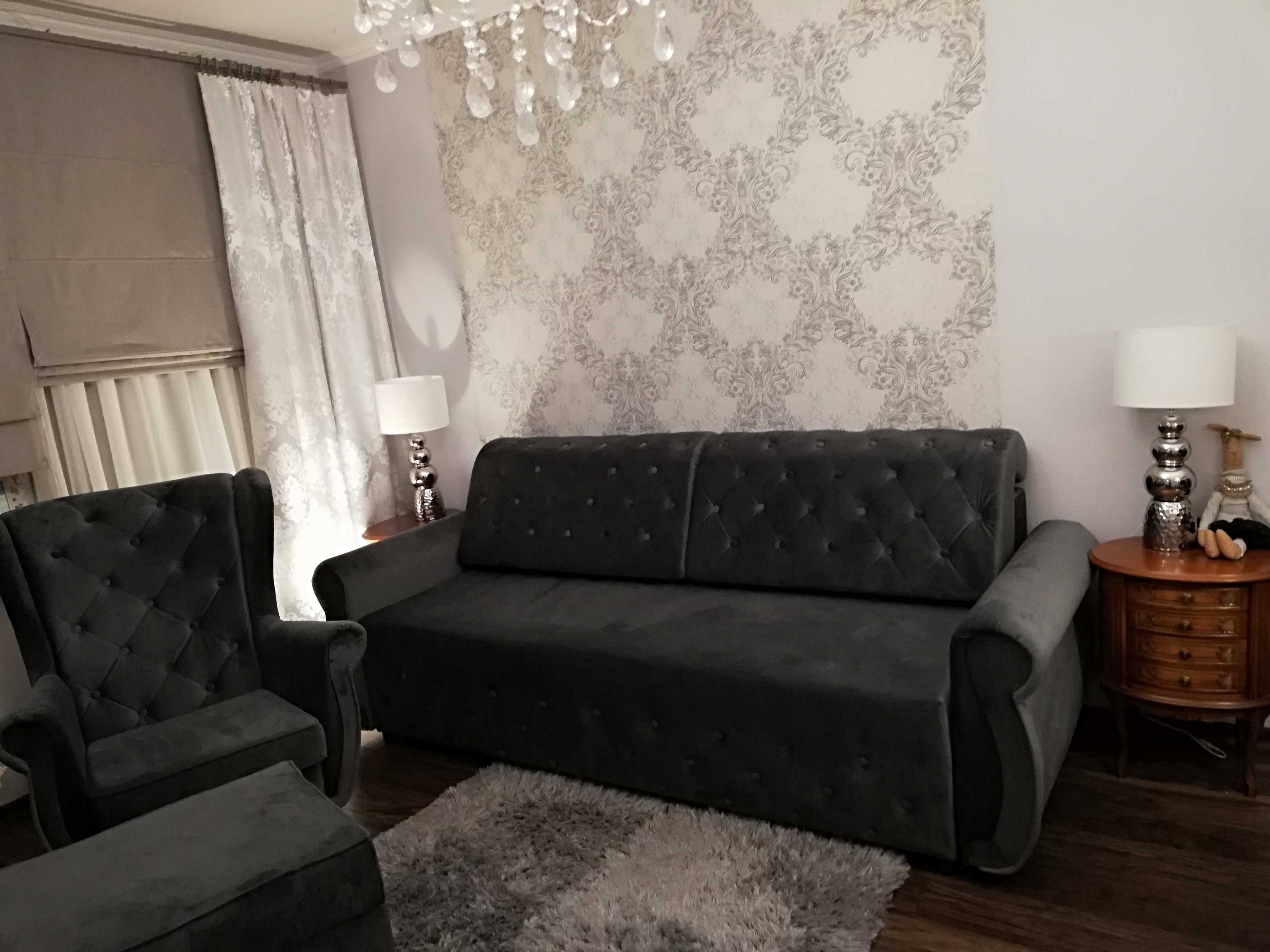 RATY komplet zestaw uszak sofa rozkładana fotel kanapa łóżko 140x200