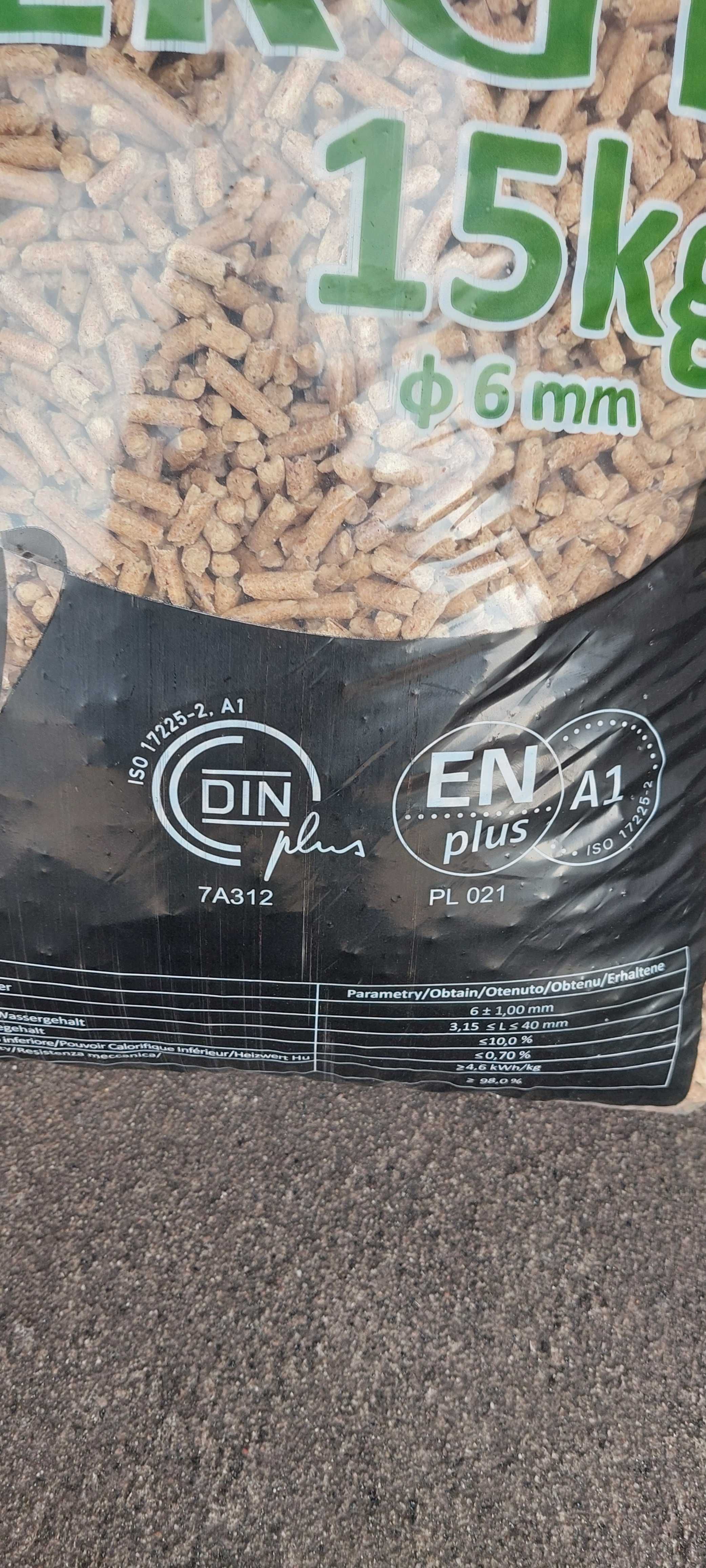 PELLET certyfikowany  100% SOSNA, A1, Din Plus, En Plus