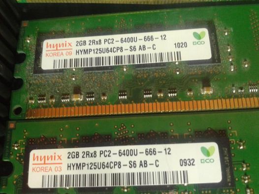 DDR2 2GB HYNIX, Kingston, Samsung, Nanya 800Mhz 6400 Intel/AMD