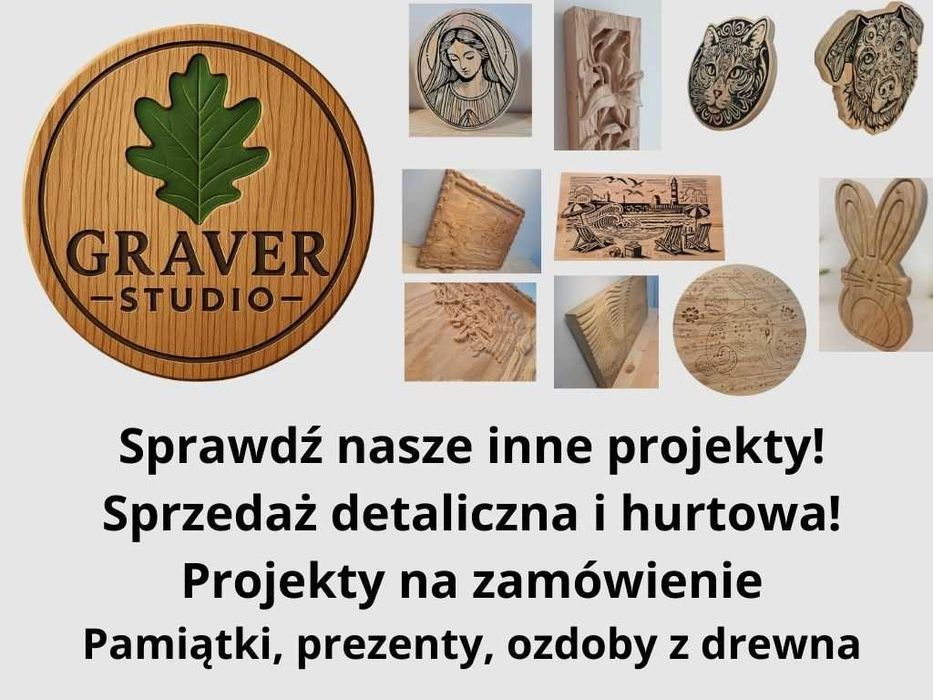 TWOJA GRAFIKA Drewniany kot  – oryginalna ozdoba na ścianę