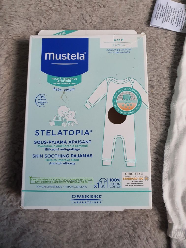 Mustela Stelatopia Piżamka Kojąca Dla Dzieci 6-12M Do Skóry Atopowej