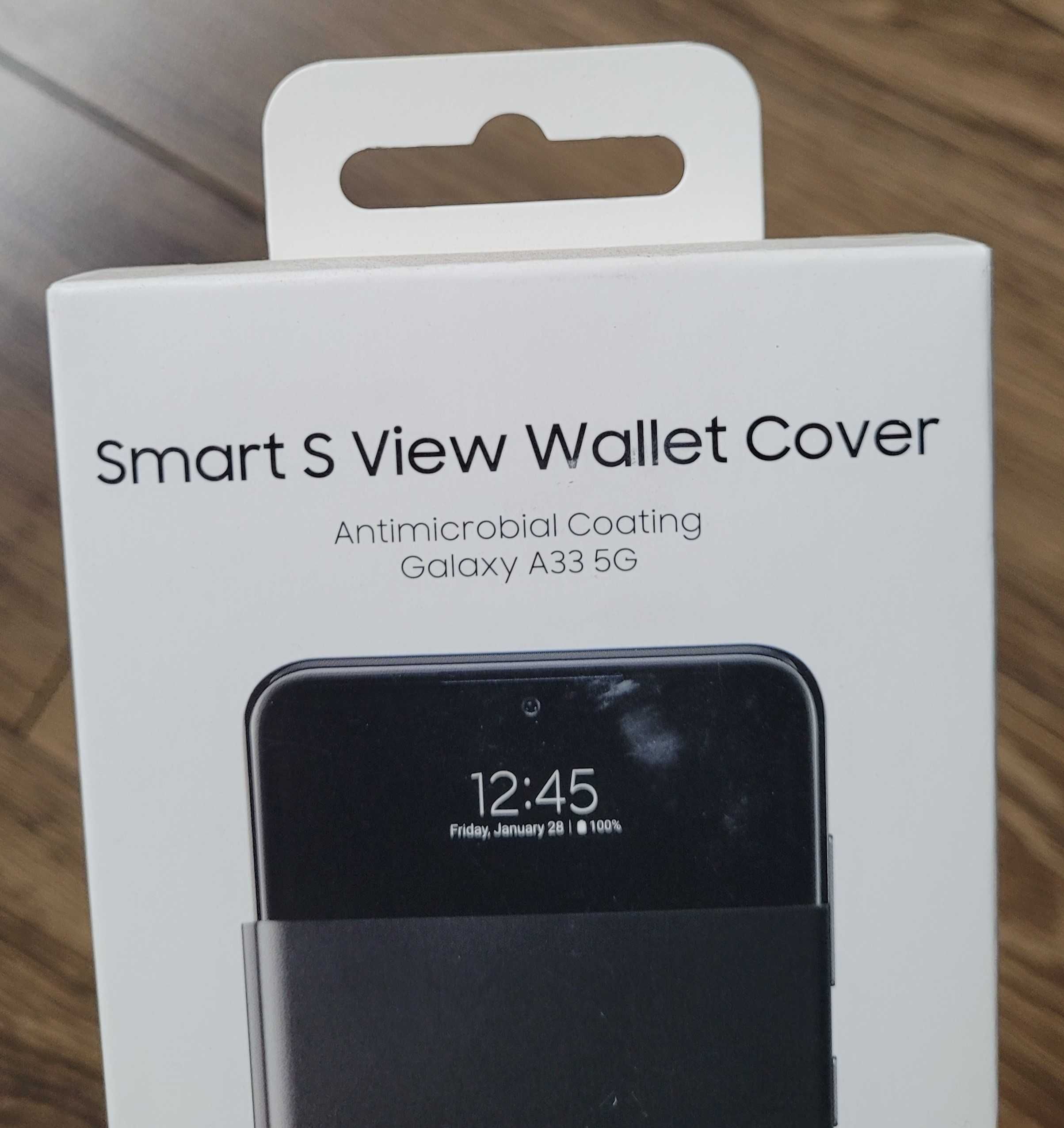 Etui Samsung S View Wallet Cover do Galaxy A33 5G czarne NOWE