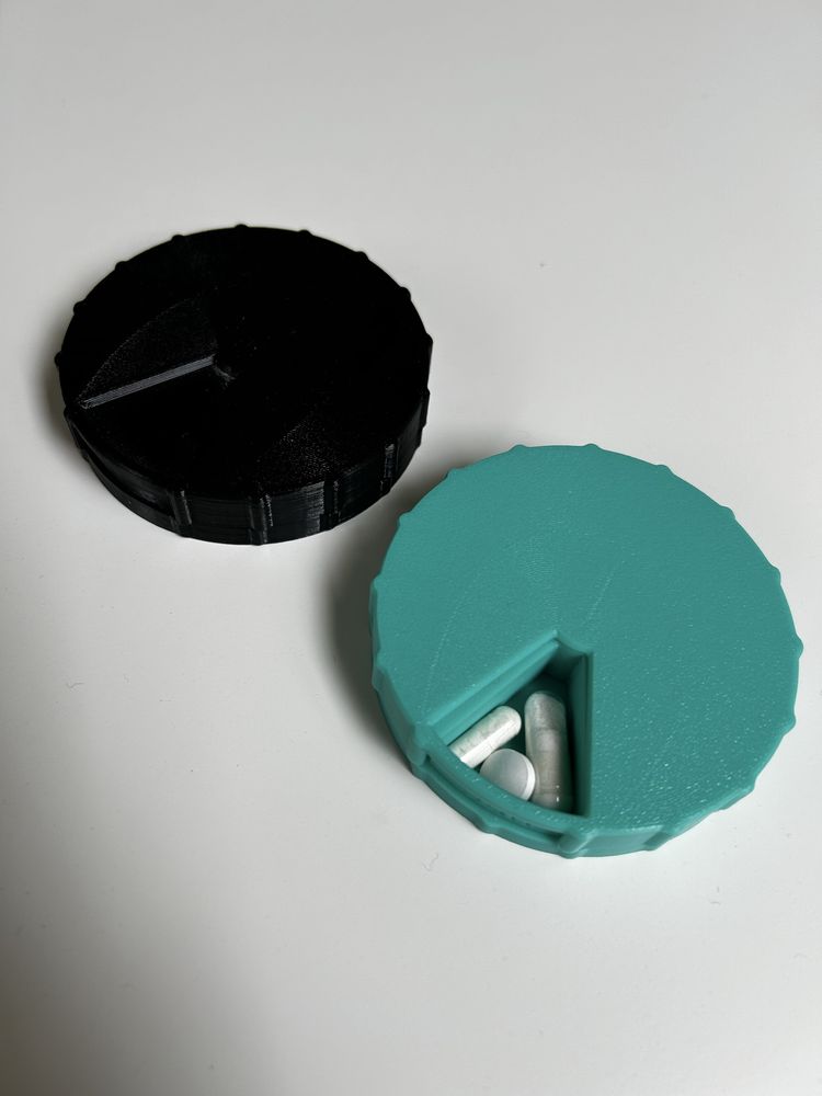 Okrągłe opakowanie pillbox na tabletki organizer