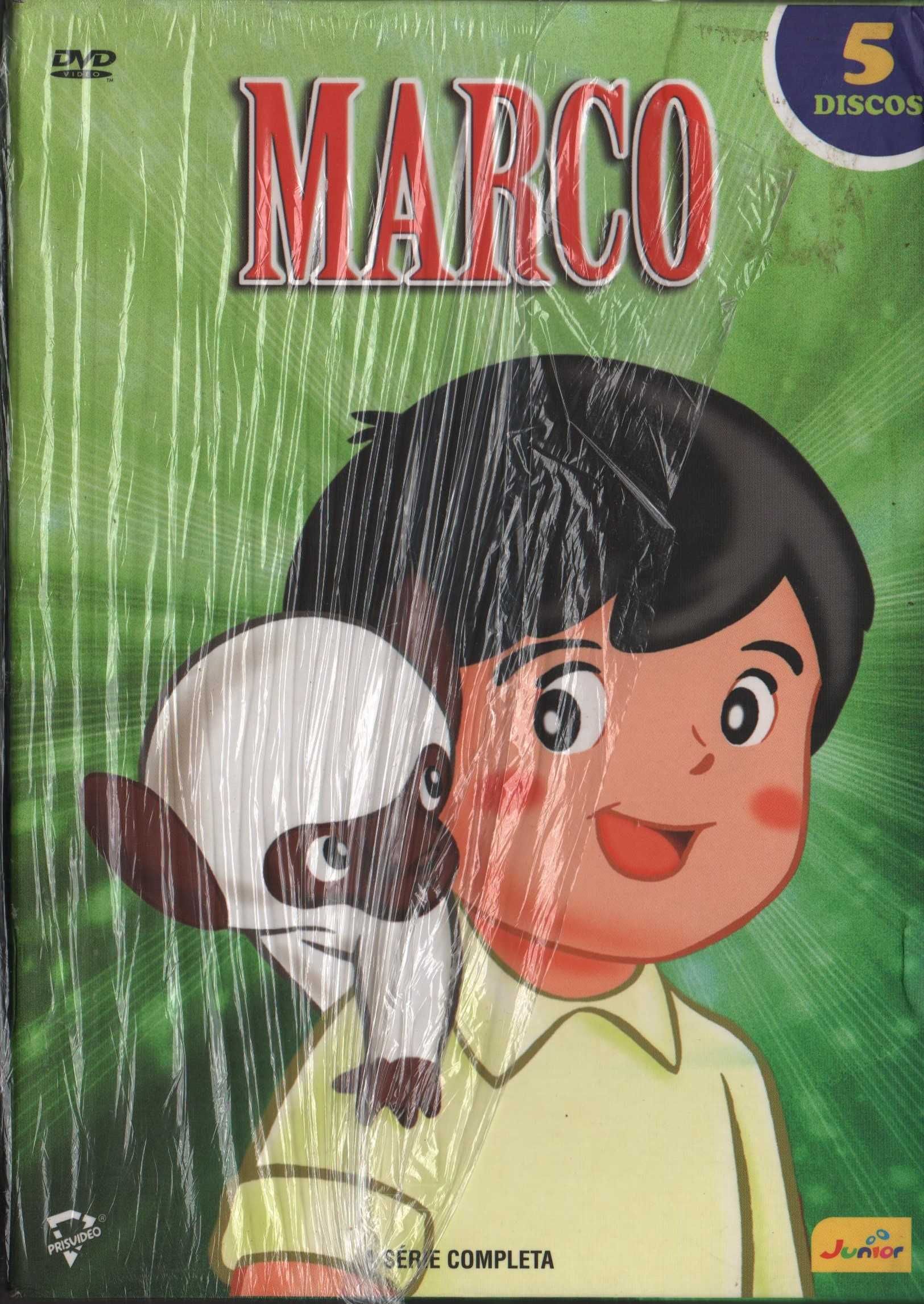 Caixa com todos os filmes do Marco - animação - 5 dvd's - extras