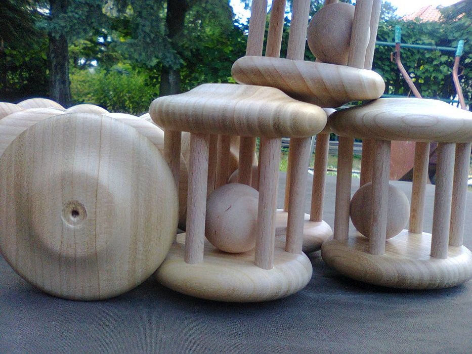 grzechotka drewniana nie malowana