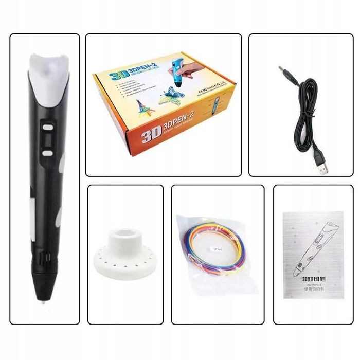 Długopis Drukarka Zabawka dla dzieci kreatywna 3D PEN ZESTAW + WKŁADY