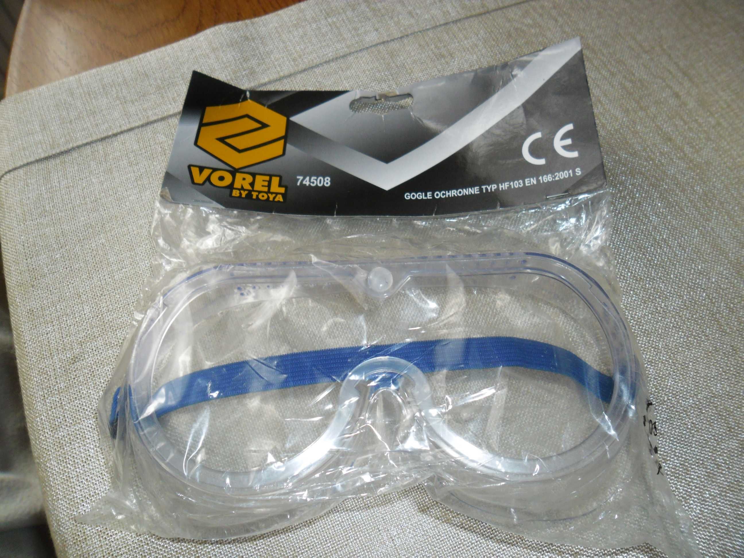 5x Gogle okulary ochronne firmy VOREL 5 sztuk