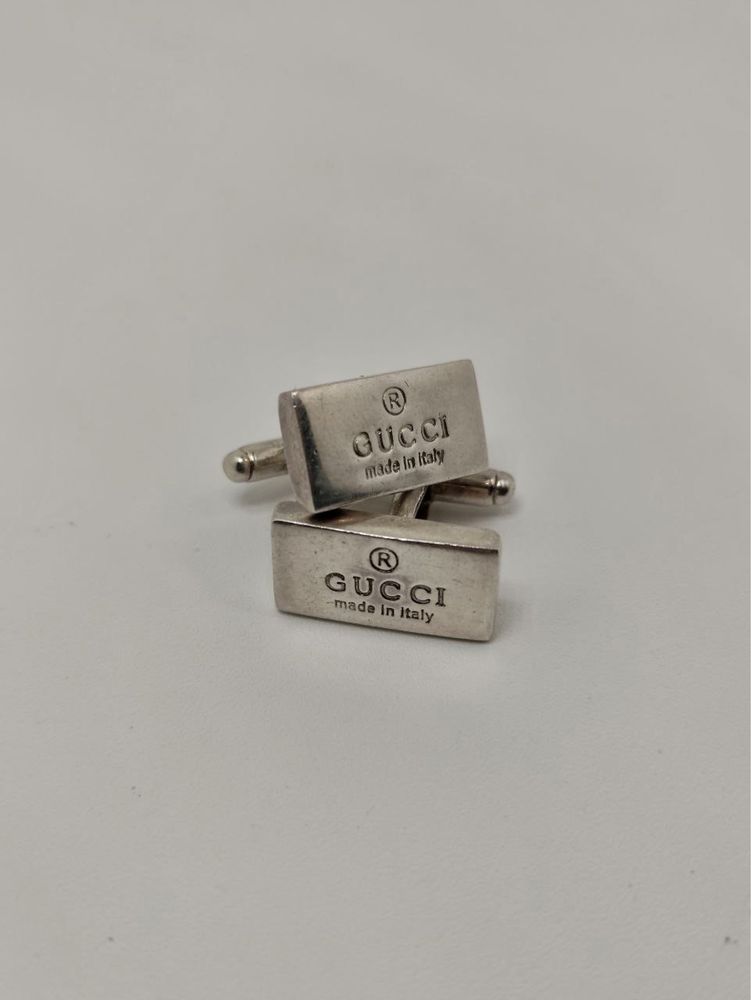 Серебряные запонки Gucci 925 пробы