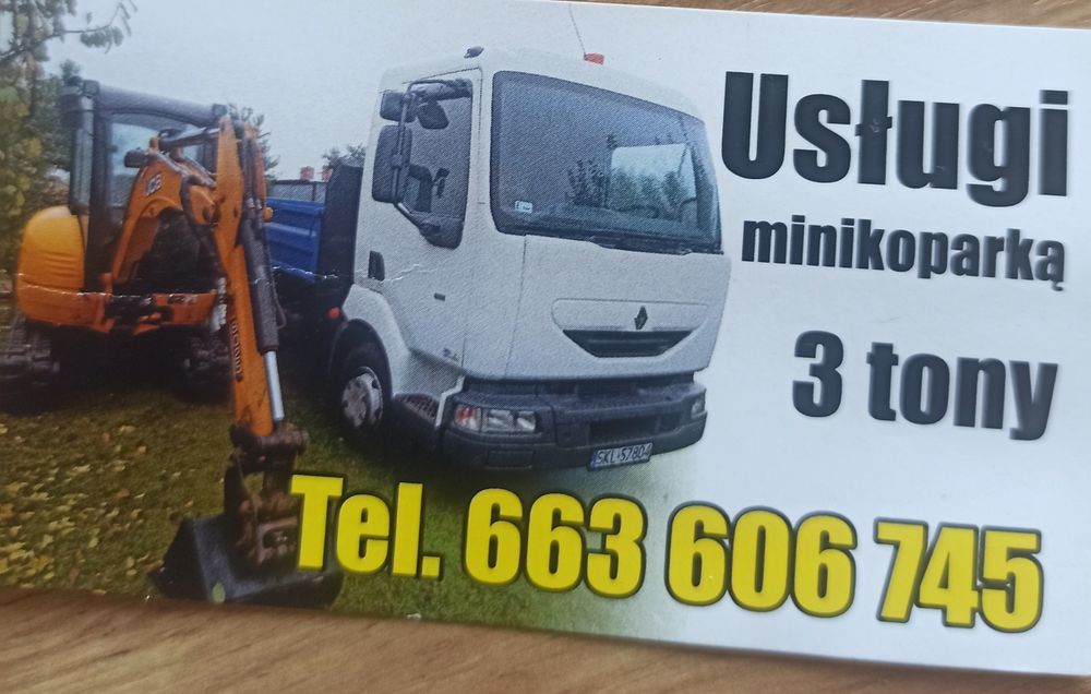 Usługi minikoparką