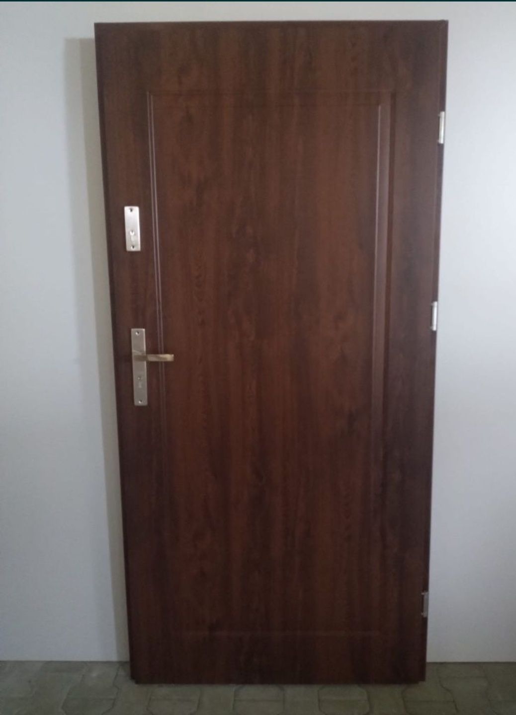 WYSYŁKA GRATIS drzwi zewnetrzne 90lewe,prawe orzech gr.55mm, od ręki