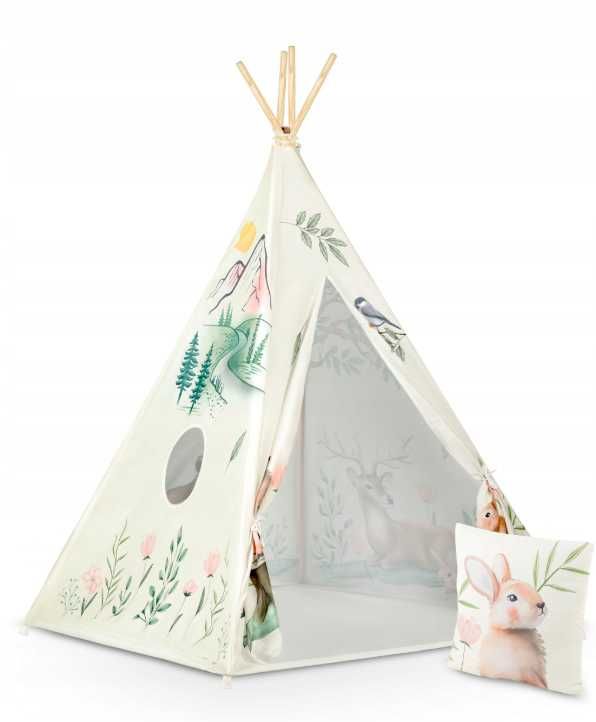 Tipi Namiot Dla Dzieci Teepee Z Poduszką I Stabilizatorem Zwierzątka