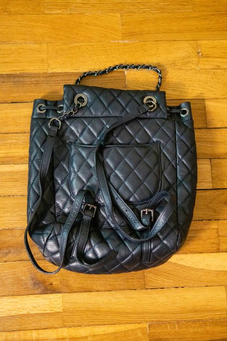 mochila Anna Luchini azul escura