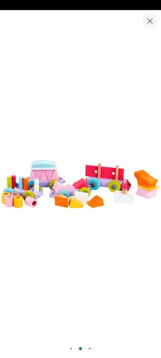 Конструктор дерев яний Cubika Поїзд LP-2. Деталей 35