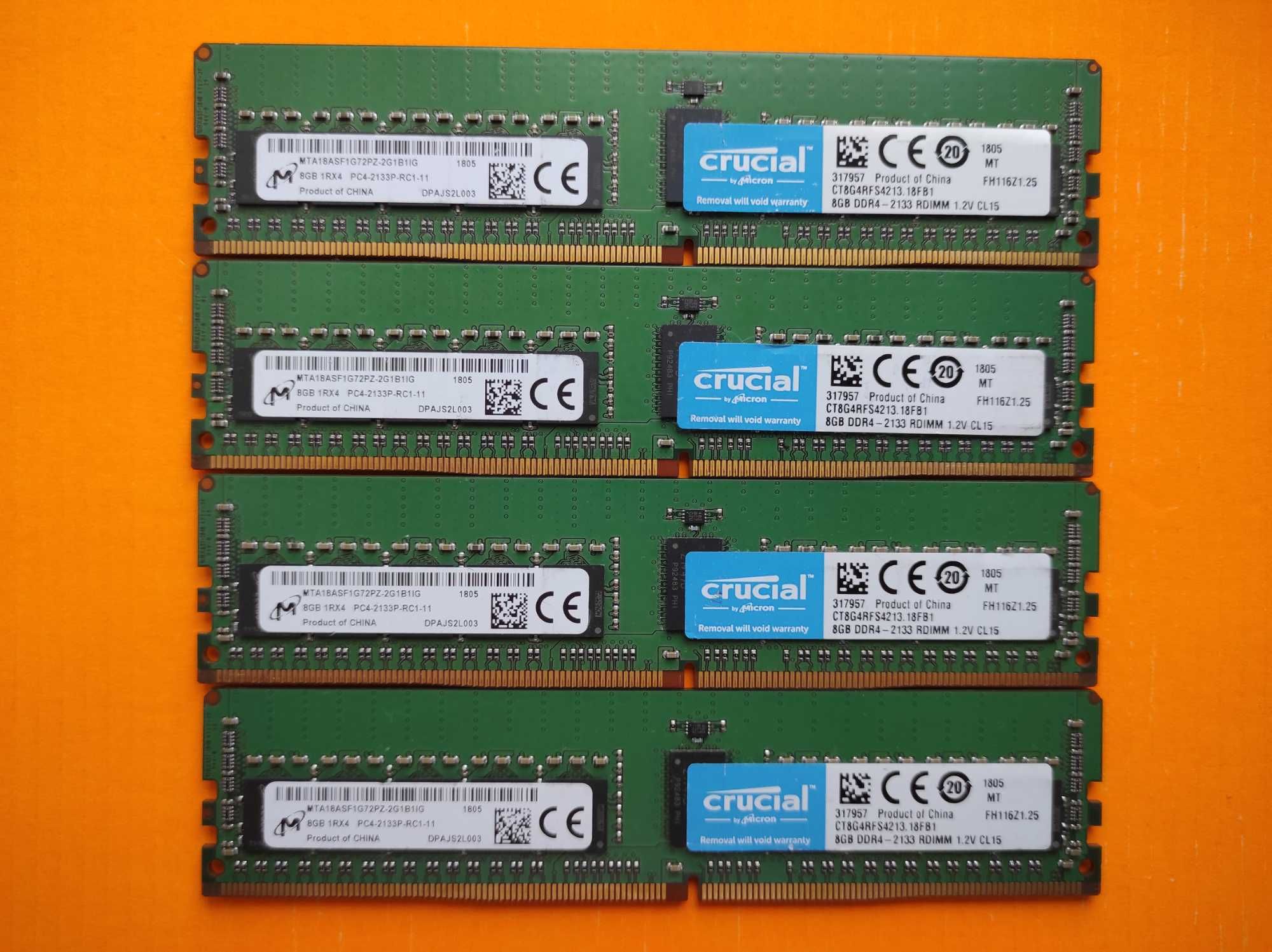 Micron 8GB ECC DDR4 2133 PC4-17000R Reg серверная