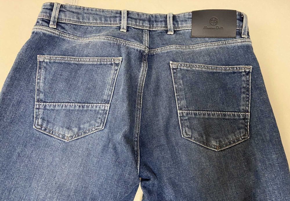 Calças Massimo Dutti Ganga Azul Escuro Tamanho 40 Slim Fit Novas