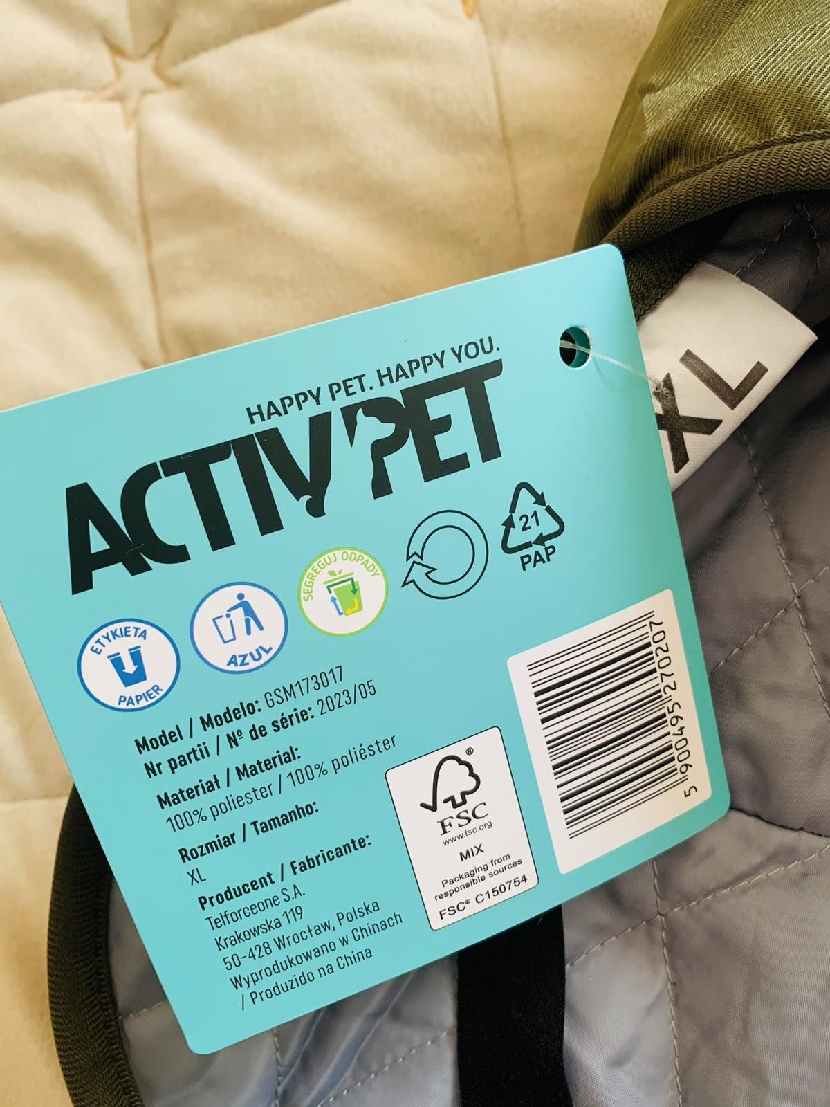 Дощовик куртка для собаки ActivPet розмір XL (підійде для різних порід