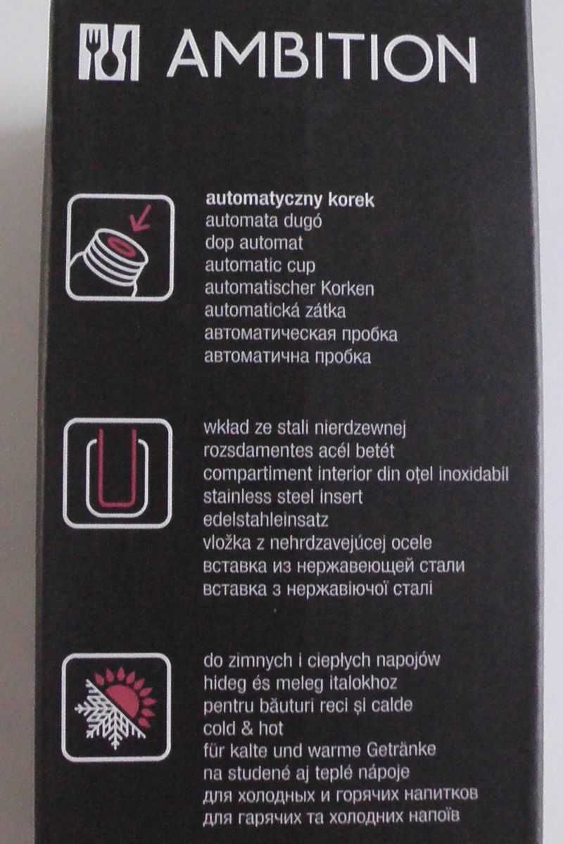 Termos Ambition Royal czarny 500ml filiżanka
