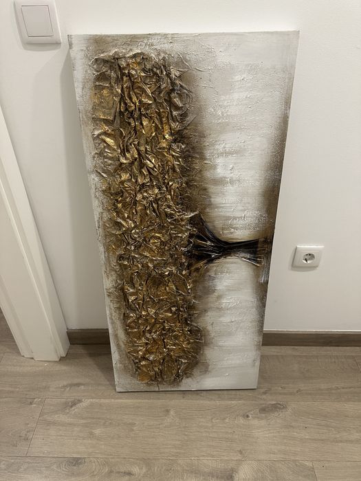 Tela decorativa model dourado