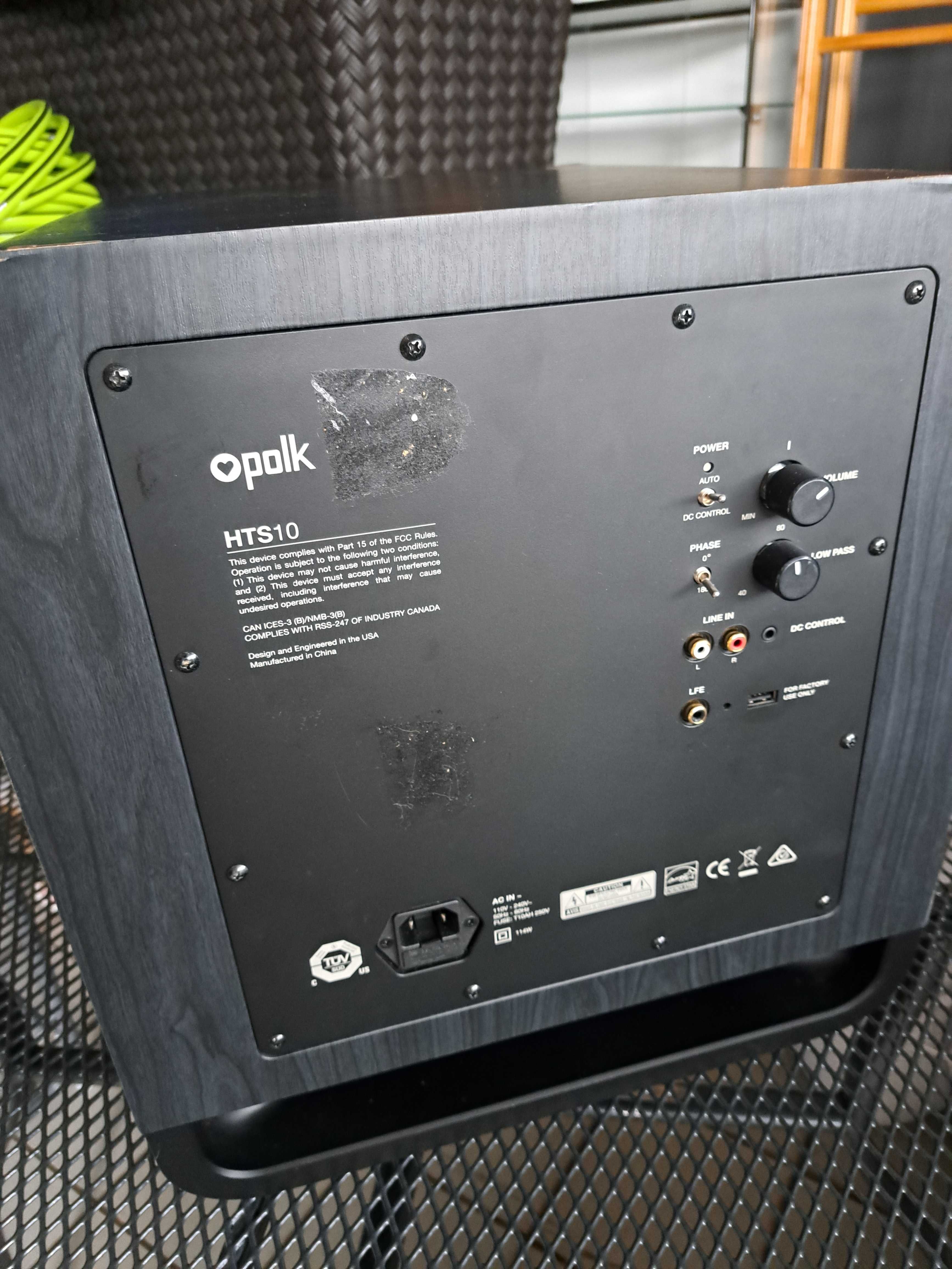 Polk Audio HTS 10 Subwoofer Nero Aktywny