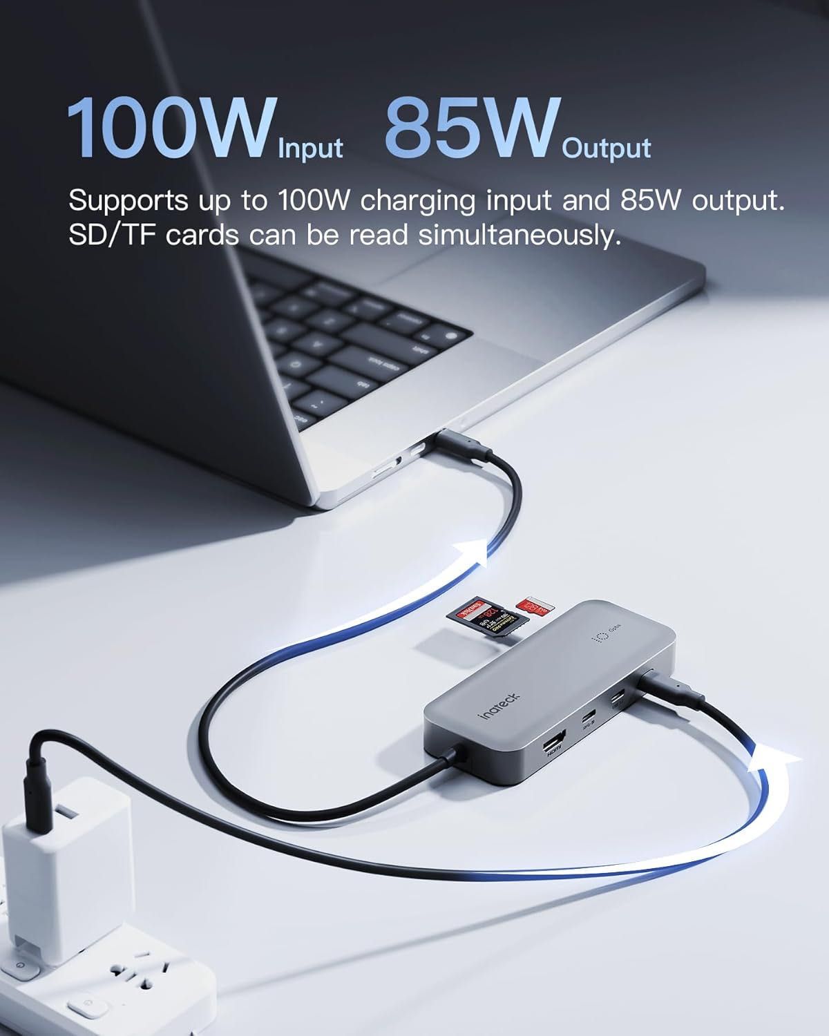 Inateck Hub USB C 10 w 1, 4K 60 Hz HDMI, stacja dokująca