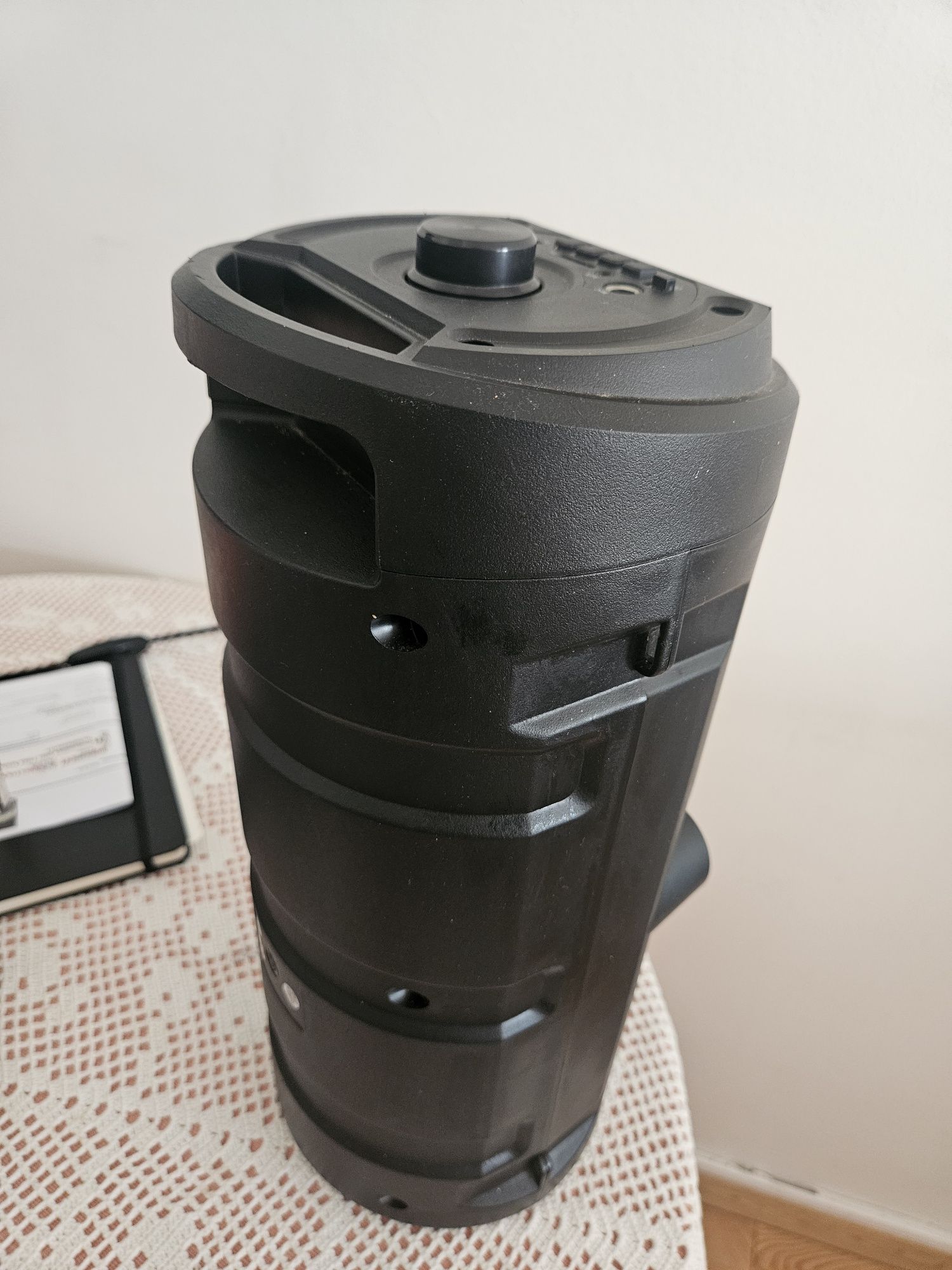 Conjundo: Duas Colunas Bluetooth + Microfone