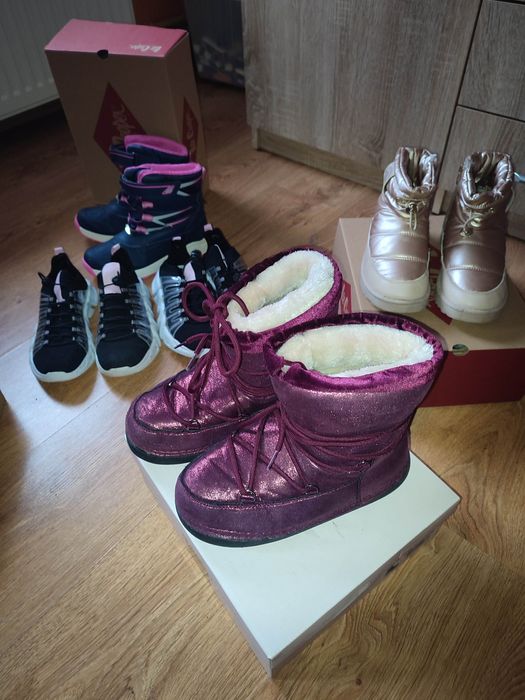 Śniegowce  buty zimowe Kozaki dla dziewczynki DeeZee